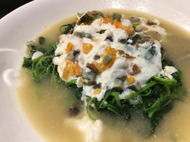 3 egg heng chai (spinach)