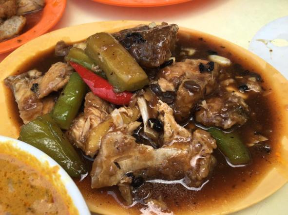 black beans fish head