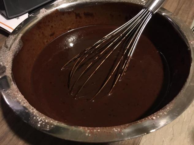 cake mixture before baking