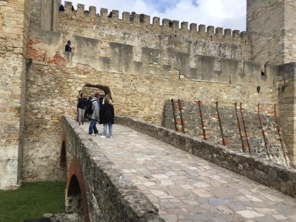 the fortified central keep of castelo sao jorge