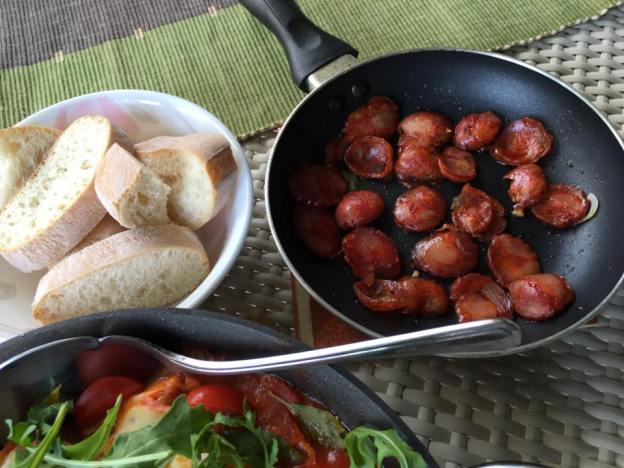 chorizo, pama ham rockets