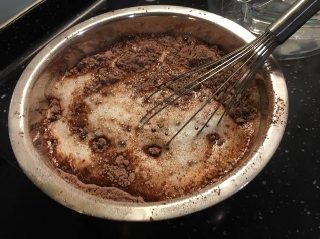 fold the wet light mix to the dry mix