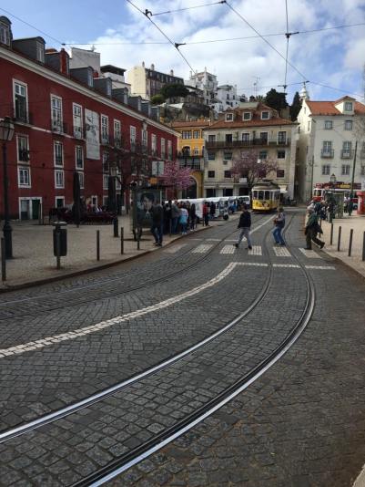 street & tram 28 route