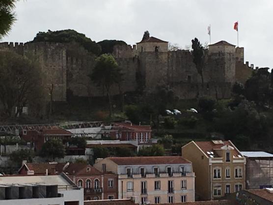 view of castelo do sao jorge from miradouro de santa luzia