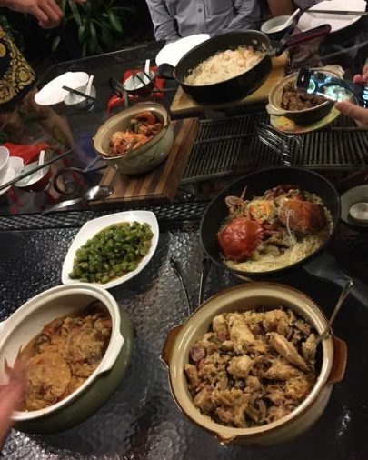 7 dishes + steamed soon hock later