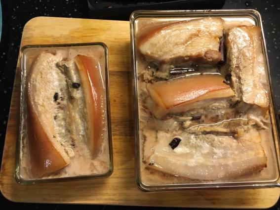 belly pork after 4hrs at 90degC oven