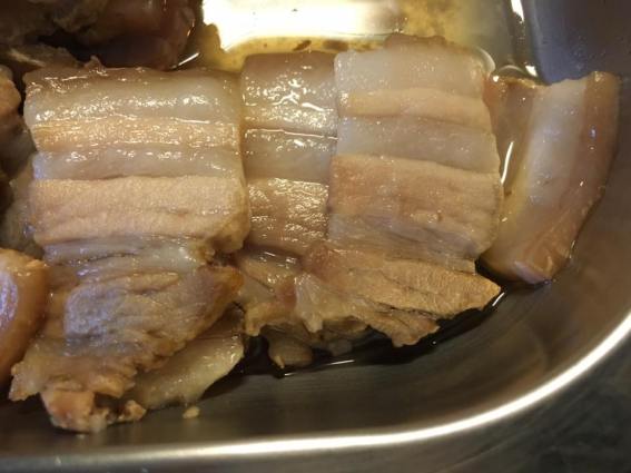 belly pork after 4hrs at 90degC oven