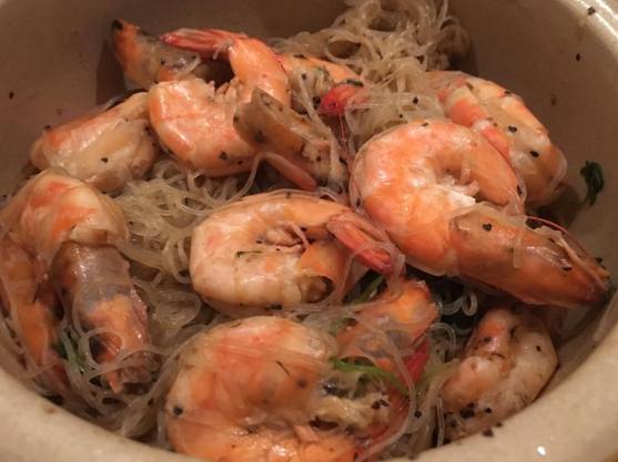 claypot tanhoon prawns