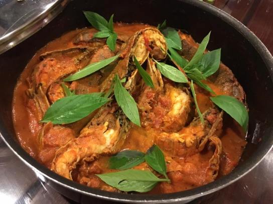 crayfish pasta in pink sauce