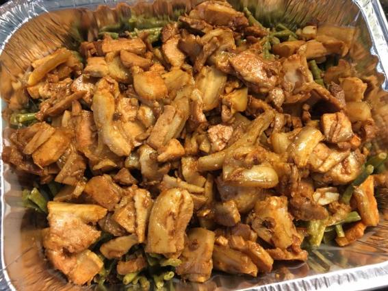 扣肉 + nonya sauce long beans