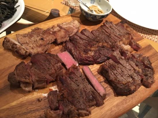 pan-charred grain fed black angus ribeye