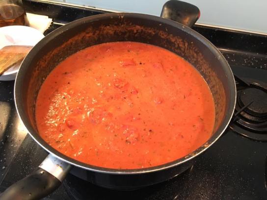 pink sauce (creamy tomatoes)