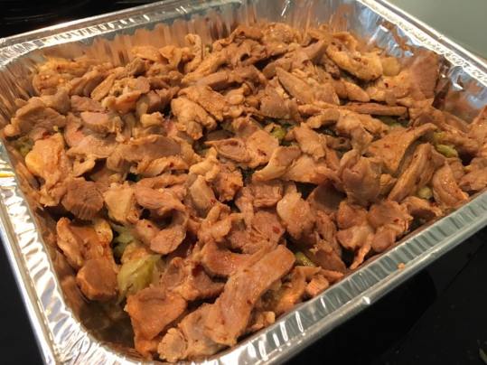 pork collar 回锅肉+chap chai (cabbage+long beans+taupok+tanhoon)