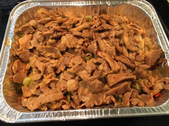 pork collar 回锅肉+chap chai (cabbage+long beans+taupok+tanhoon)