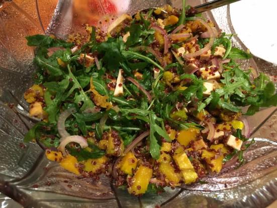quinoa pumpkin tofu salad