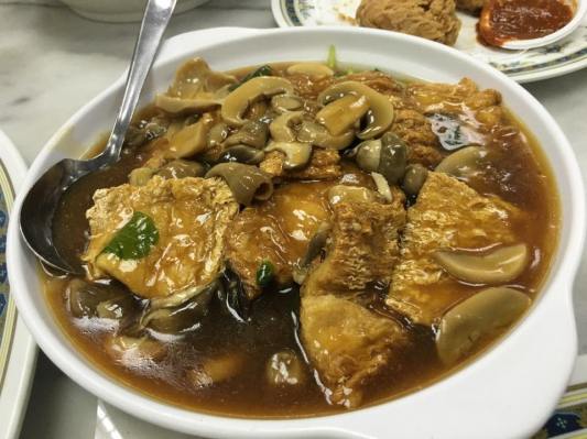 bean curd skin with spinach