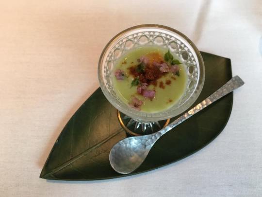 edamame mousse with uni