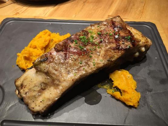 kurobuta with pumpkin puree