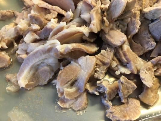 lean pork 5hrs 90degC oven + 45mins steaming