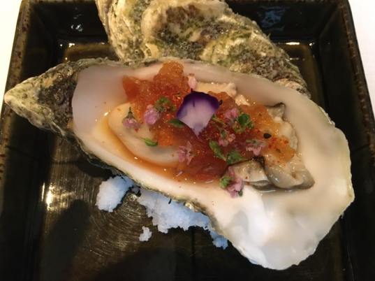 oyster with yuzu jelly