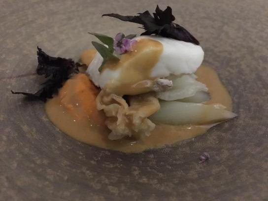 seabream with lobster veloutte