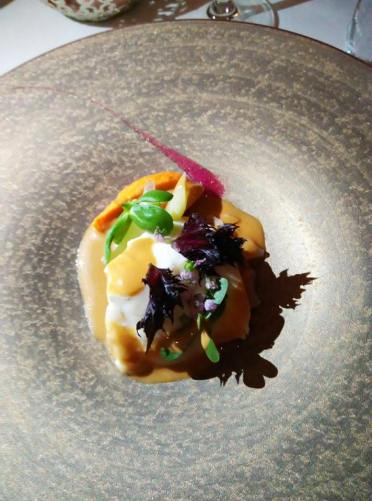 seabream with lobster veloutte