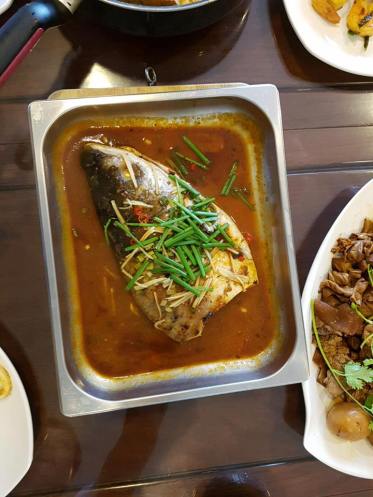 spicy black bean sauce song fish head松鱼头