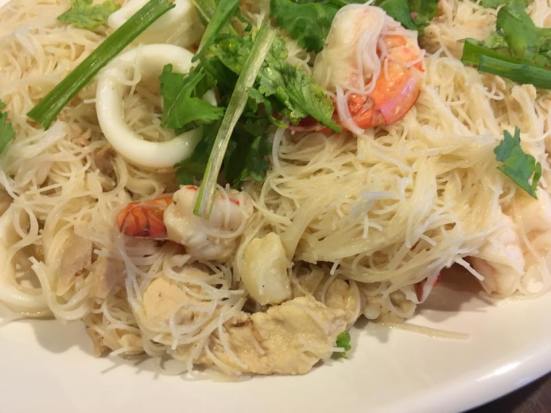 very moist & stock infused white beehoon