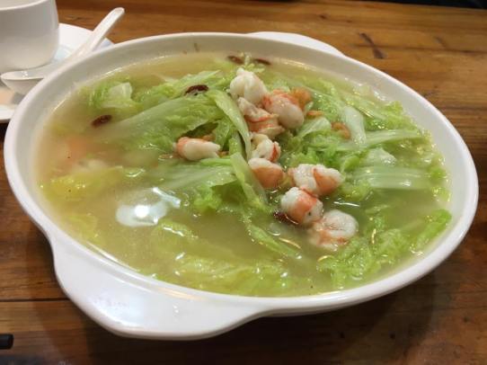 娃娃菜with prawns