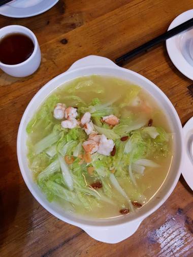 娃娃菜with prawns