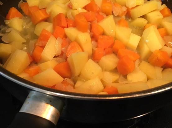 potatoes, carrots, onions