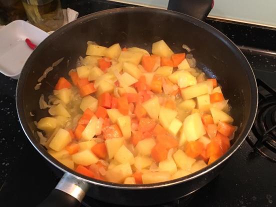 potatoes, carrots, onions