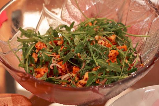 wife's pumpkin quinoa tofu salad