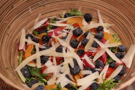 wife's beautiful mesclun salad