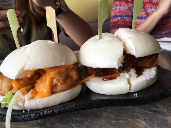 duo of salted egg prawn & kongbak pao