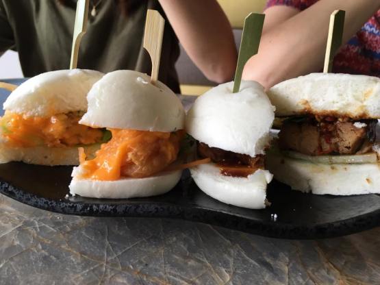 duo of salted egg prawn & kongbak pao