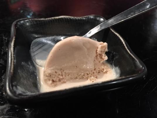 some red tea ice cream (complimentary)