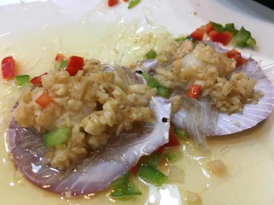 steamed scallops