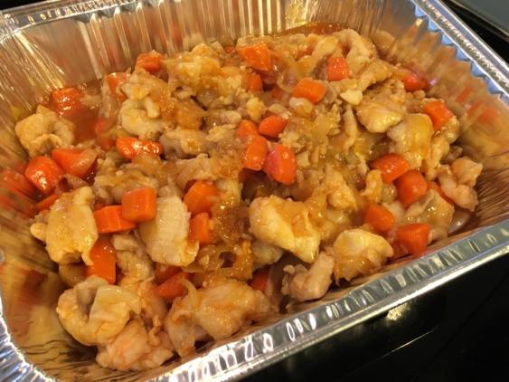 sweet & sour dory fish fillet with onions & carrots