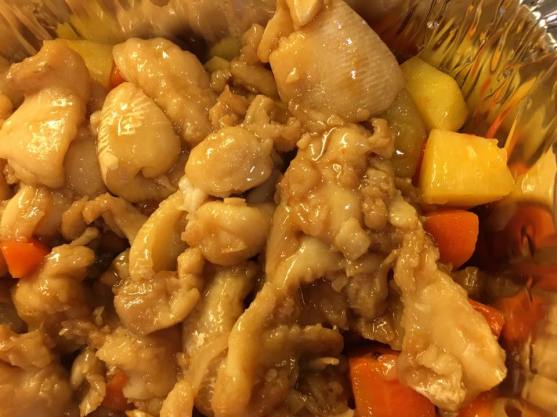 braised sutchi fillet 红烧鲶鱼柳 with potatoes, carrots, onions