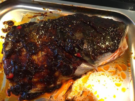 made my own spicy black bean sauce for song fish head松鱼头