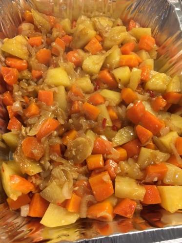 potatoes, carrots, onions