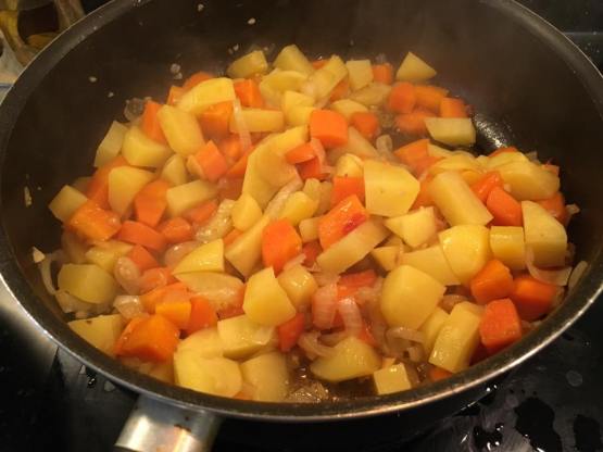 potatoes, carrots, onions