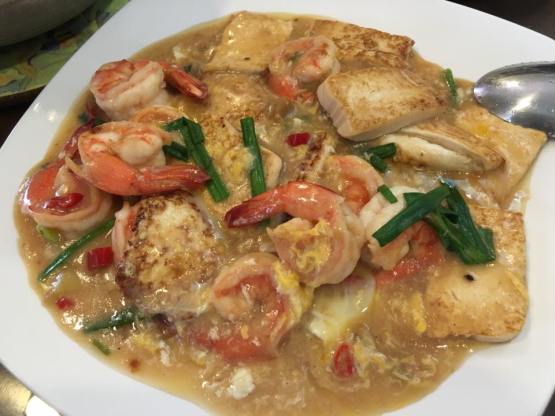 my prawn tofu was almost perfect today