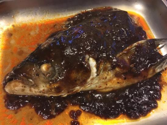 spicy black bean sauce-song fish head 松鱼头