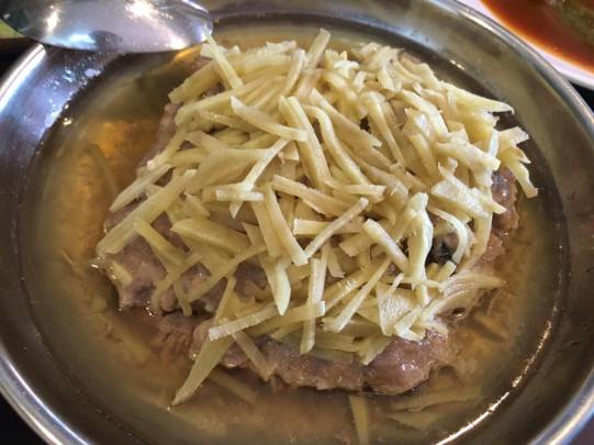 steamed salted fish minced pork 咸鱼饼