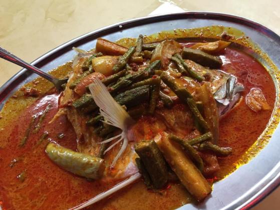 thai style fish head curry