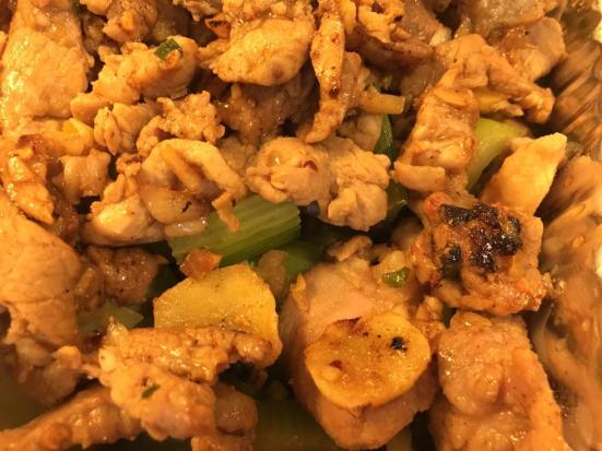 vietnamese chargrilled pork collar & celery with salted fish