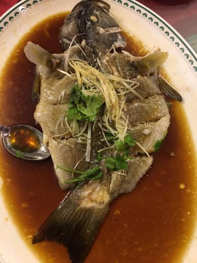 #3 steamed garoupa - sauce excellent fish a bit over