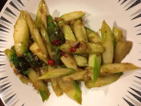 stirfried asparagus